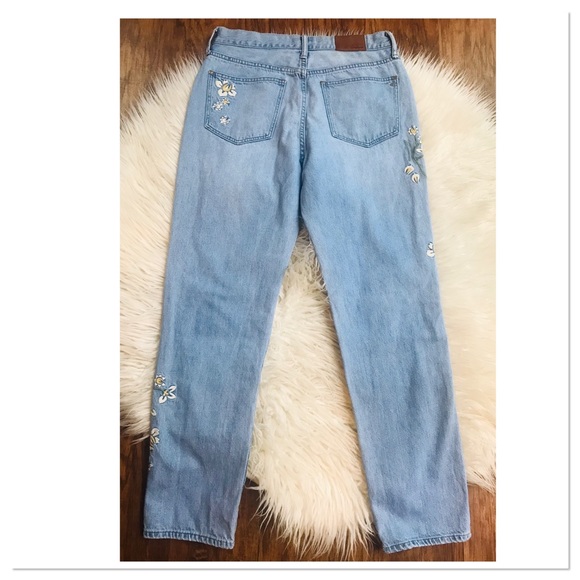 Madewell The Perfect Vintage Jeans Embroidered Light Wash Hi Rise Size 28 - Picture 9 of 16